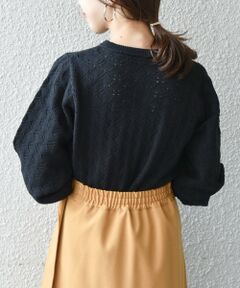 SHIPS / シップス ニット・セーター | SHIPS any: レースワーク パフスリーブ プルオーバー