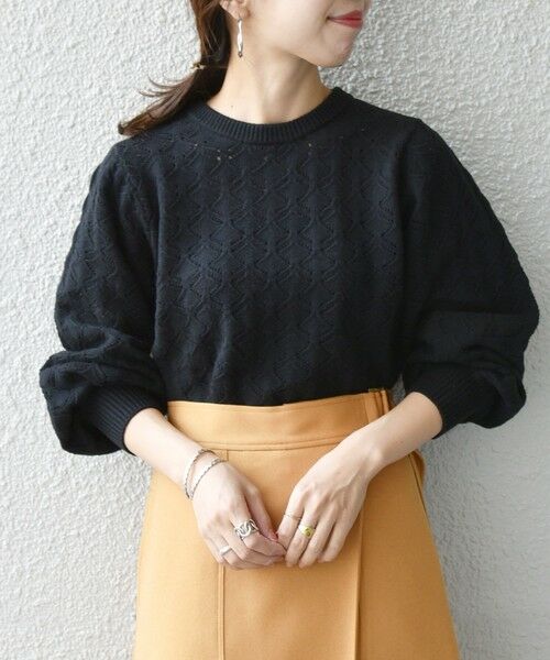 SHIPS / シップス ニット・セーター | SHIPS any: レースワーク パフスリーブ プルオーバー | 詳細4