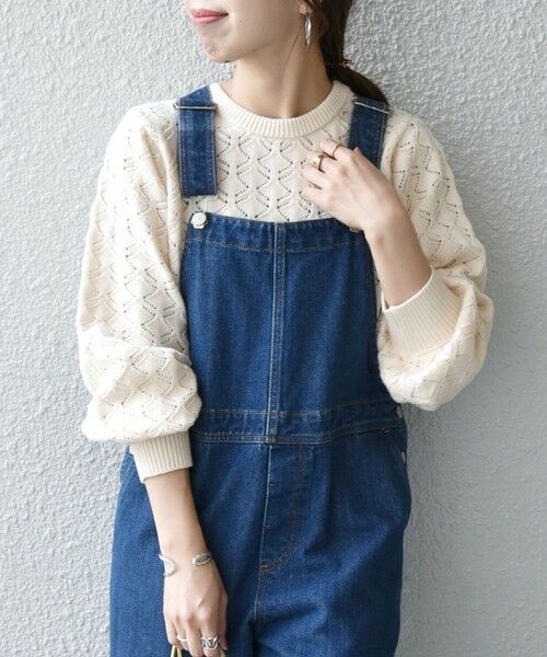 SHIPS / シップス ニット・セーター | SHIPS any: レースワーク パフスリーブ プルオーバー | 詳細12