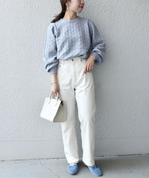 SHIPS / シップス ニット・セーター | SHIPS any: レースワーク パフスリーブ プルオーバー | 詳細20