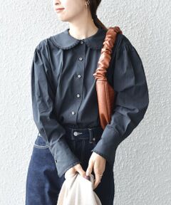 SHIPS / シップス シャツ・ブラウス | 〈洗濯機可能〉フリルカラーソリッドブラウス◇