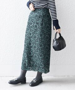 SHIPS / シップス ミニ・ひざ丈スカート | レースタイトスカート