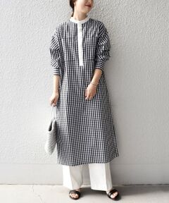 SHIPS / シップス ロング・マキシ丈ワンピース | *〈手洗い可能〉ブロードバンドカラーシャツワンピース◇