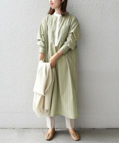 SHIPS / シップス ロング・マキシ丈ワンピース | *〈手洗い可能〉ブロードバンドカラーシャツワンピース◇