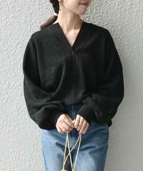 SHIPS / シップス その他トップス | SHIPS any: レース ニット ライク スリット プルオーバー | 詳細17