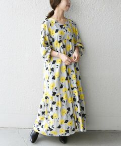 SHIPS / シップス ミニ丈・ひざ丈ワンピース | SHIPS any: SPRINTEX フラワー ギャザー ティアード ワンピース