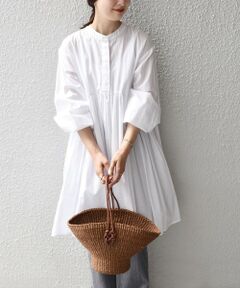 SHIPS / シップス シャツ・ブラウス | *〈手洗い可能〉ウエストギャザースタンドカラーチュニック◇