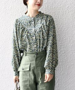 SHIPS / シップス シャツ・ブラウス | 〈手洗い可能〉プリントギャザーブラウス◇