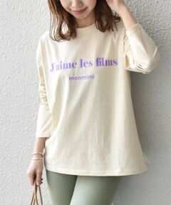 【SHIPS any別注】MONMIMI: プリント ロング Tシャツ2