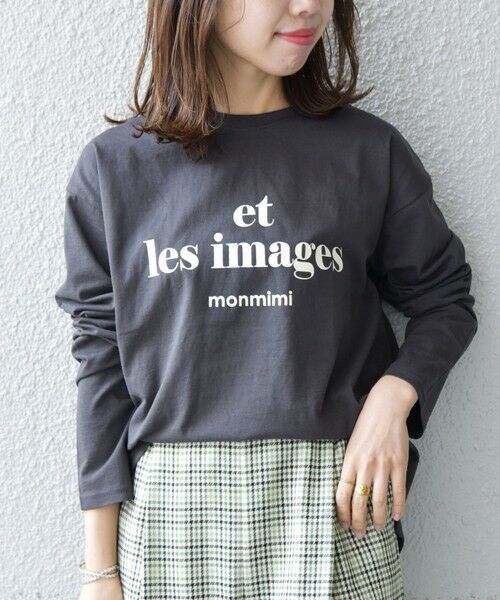 SHIPS for women / シップスウィメン カットソー | 【SHIPS any別注】MONMIMI: プリント ロング Tシャツ2 | 詳細8