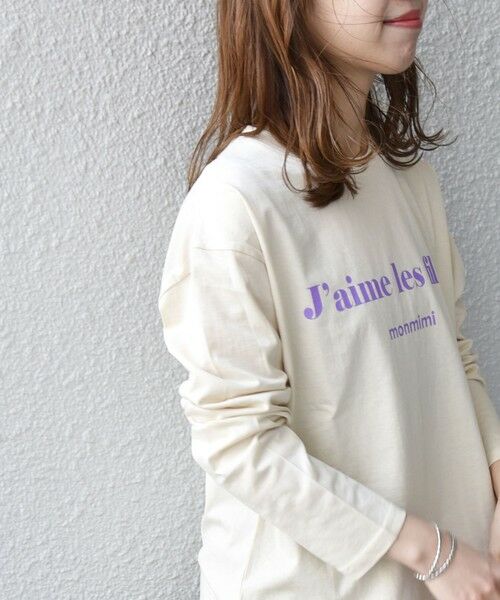 SHIPS for women / シップスウィメン カットソー | 【SHIPS any別注】MONMIMI: プリント ロング Tシャツ2 | 詳細17