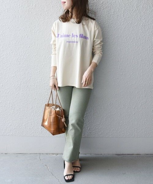 SHIPS for women / シップスウィメン カットソー | 【SHIPS any別注】MONMIMI: プリント ロング Tシャツ2 | 詳細19