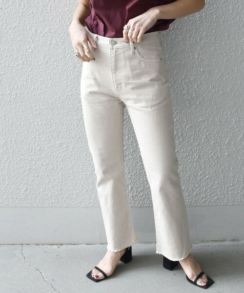 SHIPS / シップス デニムパンツ | SHIPS any:〈ウォッシャブル〉オーガニック ツイル フレア パンツ | 詳細11