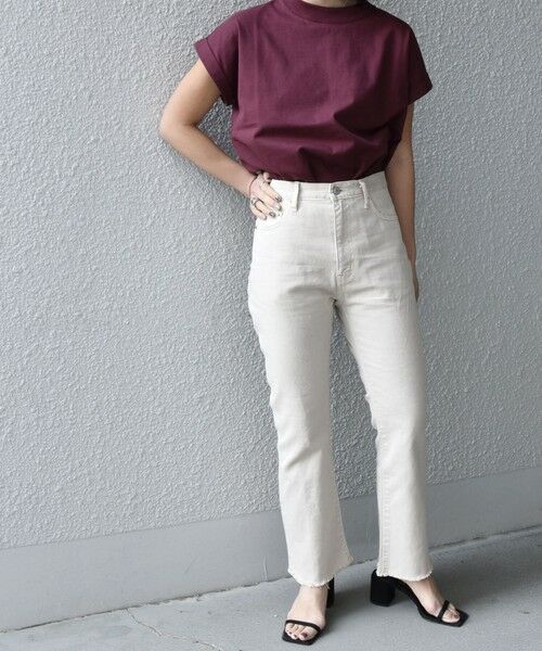 SHIPS / シップス デニムパンツ | SHIPS any:〈ウォッシャブル〉オーガニック ツイル フレア パンツ | 詳細12