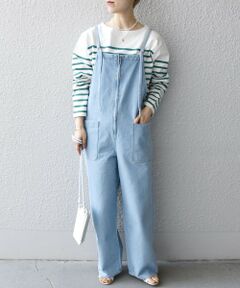 SHIPS any:〈ウォッシャブル〉デニムサロペット［SHIPS any DENIM］