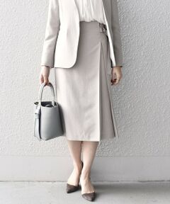 SHIPS / シップス ミニ・ひざ丈スカート | 〈手洗い可能〉リネンライクスカート（セットアップ対応）◇