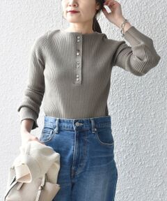 SHIPS / シップス ニット・セーター | 〈手洗い可能〉オーガニックコットンシルク2WAYプルオーバー