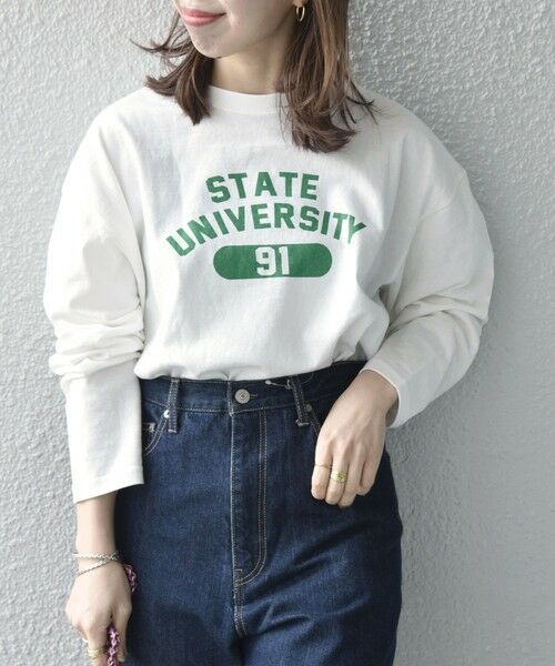 SHIPS for women / シップスウィメン Tシャツ | 【SHIPS any別注】THE KNiTS: ロゴ ビッグ TEE | 詳細3