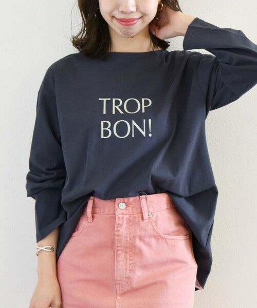 SHIPS for women / シップスウィメン カットソー | SHIPS any: Calisson ロゴ ロングスリーブ TEE | 詳細3