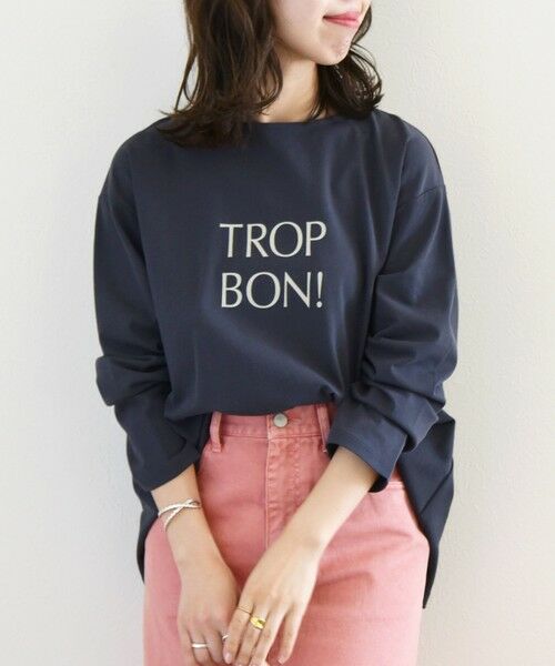 SHIPS for women / シップスウィメン カットソー | SHIPS any: Calisson ロゴ ロングスリーブ TEE | 詳細4