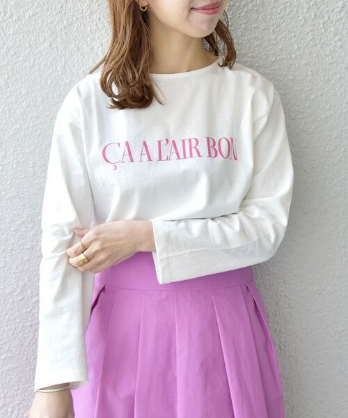 SHIPS for women / シップスウィメン カットソー | SHIPS any: Calisson ロゴ ロングスリーブ TEE | 詳細8