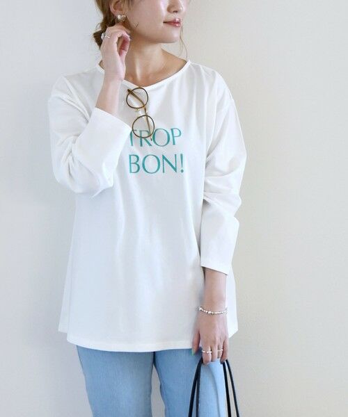 SHIPS for women / シップスウィメン カットソー | SHIPS any: Calisson ロゴ ロングスリーブ TEE | 詳細20