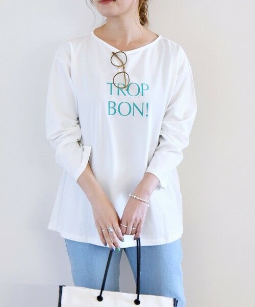 SHIPS for women / シップスウィメン カットソー | SHIPS any: Calisson ロゴ ロングスリーブ TEE | 詳細21