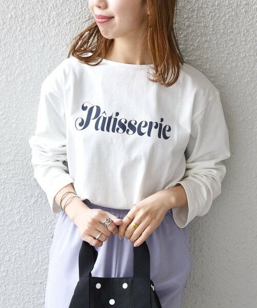 SHIPS for women / シップスウィメン カットソー | SHIPS any: Calisson ロゴ ロングスリーブ TEE | 詳細28