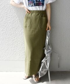 SHIPS / シップス ロング・マキシ丈スカート | SHIPS any:〈ウォッシャブル〉テレコ ポケット ロング スカート