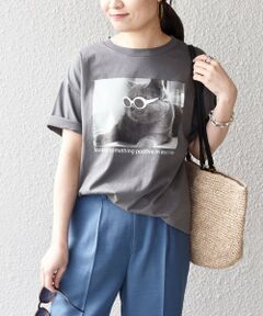 *オーガニックコットンキャットプリントTEE◇