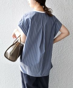 SHIPS / シップス カットソー | *〈手洗い可能〉布帛ドッキングカットソー◇