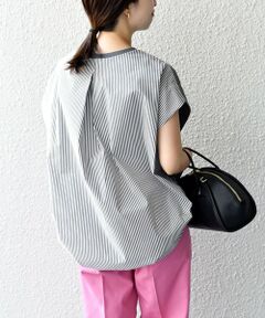 SHIPS / シップス カットソー | *〈手洗い可能〉布帛ドッキングカットソー◇