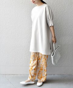 SHIPS / シップス カットソー | *ポンチ５分袖ステッチチュニック◇