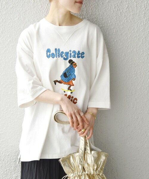 SHIPS for women / シップスウィメン Tシャツ | Collegiate Pacific: V ガゼット Tシャツ | 詳細4