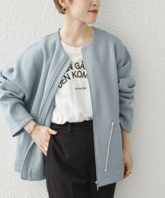 SHIPS / シップス ノーカラージャケット | SHIPS any:〈UVカット〉ノーカラー フロント ジップ ジャケット