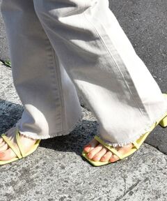 SHIPS / シップス サンダル | ROVERETO: スクエアトゥ クロス サンダル