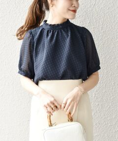 SHIPS / シップス シャツ・ブラウス | *〈手洗い可能〉カットジャガードシフォン2WAYチュニック◇