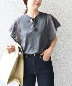 SHIPS / シップス カットソー | *アイレットボリュームスリーブトップス◇