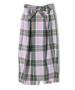 SHIPS / シップス ロング・マキシ丈スカート | Christian Wijnants:ライラックチェックスカート