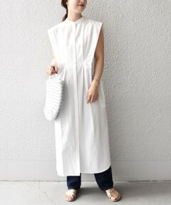 SHIPS / シップス ロング・マキシ丈ワンピース | *〈手洗い可能〉サッカータックショルダーワンピース　ギンガム/ストライプ◇