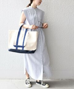 SHIPS / シップス ロング・マキシ丈ワンピース | *〈手洗い可能〉サッカータックショルダーワンピース　ギンガム/ストライプ◇