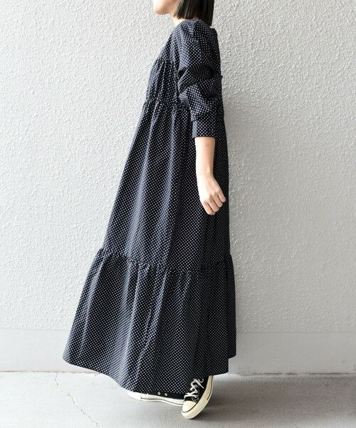 SHIPS for women / シップスウィメン ロング・マキシ丈ワンピース | 【SHIPS別注】BENCH MARKING SHIRT:〈洗濯機可能〉ドットワンピース | 詳細11