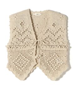 SHIPS / シップス ベスト | unfil:ハンドクロシェットクロップドベスト