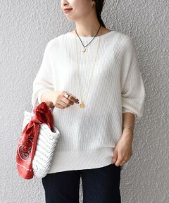 SHIPS / シップス ニット・セーター | 〈手洗い可能〉 ペーパー コットン ボートネック プルオーバー