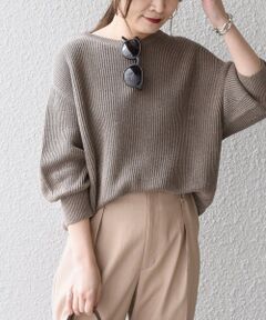 SHIPS / シップス ニット・セーター | 〈手洗い可能〉 ペーパー コットン ボートネック プルオーバー