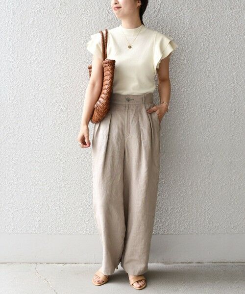 SHIPS / シップス ニット・セーター | *〈UVカット/接触冷感/手洗い可能〉フリルショートスリーブニットプルオーバー◇ | 詳細6