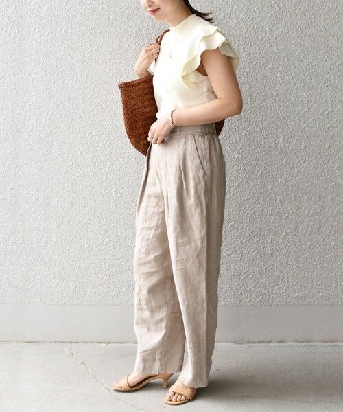 SHIPS / シップス ニット・セーター | *〈UVカット/接触冷感/手洗い可能〉フリルショートスリーブニットプルオーバー◇ | 詳細7