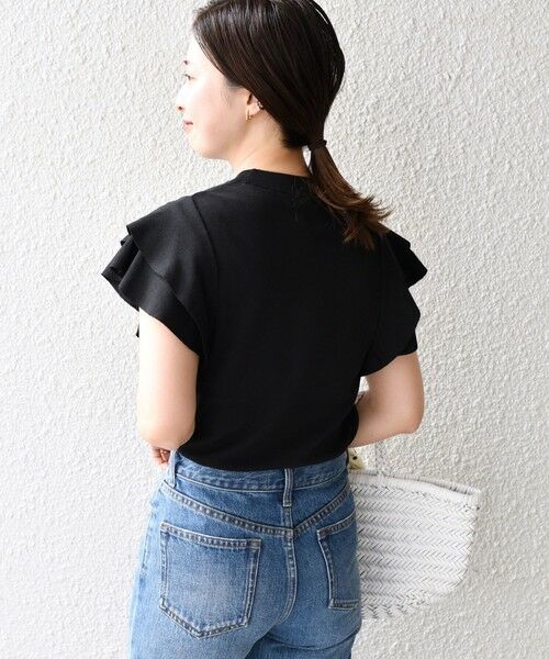 SHIPS / シップス ニット・セーター | *〈UVカット/接触冷感/手洗い可能〉フリルショートスリーブニットプルオーバー◇ | 詳細13