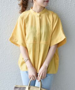 SHIPS / シップス シャツ・ブラウス | SHIPS any:〈ウォッシャブル〉パネル ドビーストライプ バンドカラーシャツ