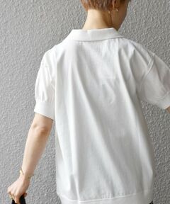 SHIPS / シップス カットソー | SHIPS any:〈抗菌消臭〉USAコットン ポロ ギャザー スリーブ TEE